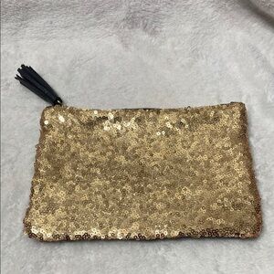 Ipsy 2018 Gold Sequins Cosmetics Makeup Bag